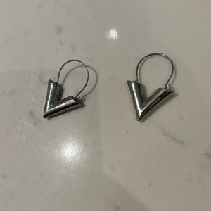 Silver Coloured Arrow Earrings